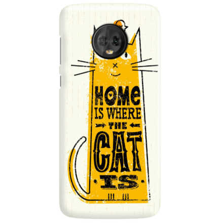 Etui na telefon MOTOROLA MOTO G6 HOME IS WHERE THE CAT IS