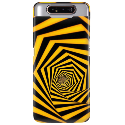 Etui na telefon SAMSUNG GALAXY A80 ŻÓŁTO CZARNE