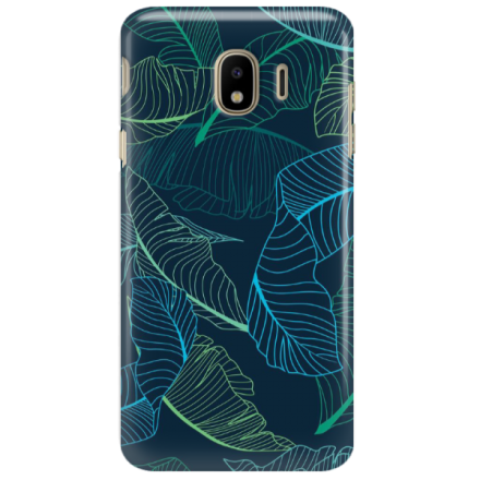 Etui na telefon SAMSUNG GALAXY J4 2018 NIEBIESKIE LIŚCIE