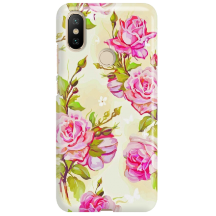 Etui na telefon XIAOMI MI A2 KWIATY FLOWERS