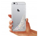 ETUI LIQUID SPARKLE NA TELEFON IPHONE 6 SREBRNY