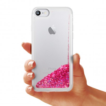 ETUI LIQUID SPARKLE NA TELEFON IPHONE 7/8  4.7 RÓŻOWY