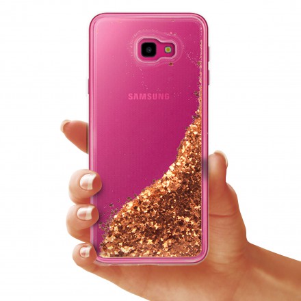 ETUI LIQUID SPARKLE NA TELEFON SAMSUNG J4 PLUS 2018 ZŁOTY