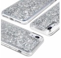 ETUI LIQUID SPARKLE NA TELEFON SAMSUNG J4 PLUS 2018 SREBRNY