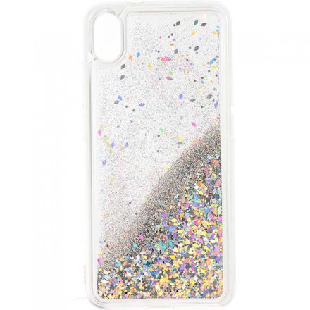 ETUI LIQUID SPARKLE NA TELEFON XIAOMI REDMI 7A SREBRNY