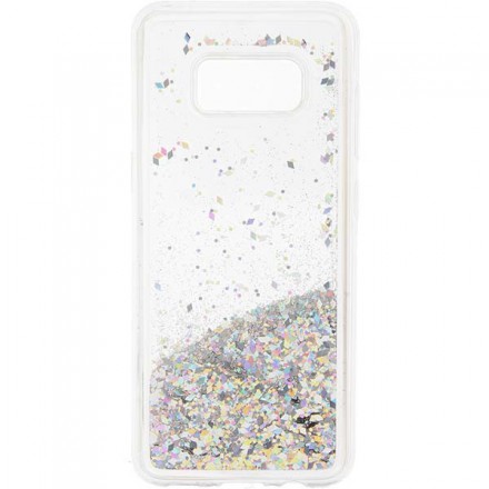 ETUI LIQUID SPARKLE NA TELEFON SAMSUNG GALAXY S8 SREBRNY