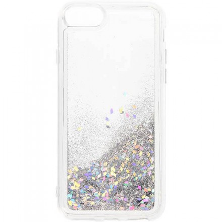 ETUI LIQUID SPARKLE NA TELEFON IPHONE 7/8  4.7 SREBRNY