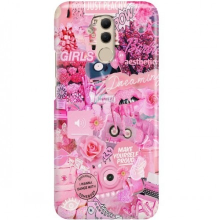 ETUI CLEAR NA TELEFON HUAWEI MATE 20 LITE ALL PINK