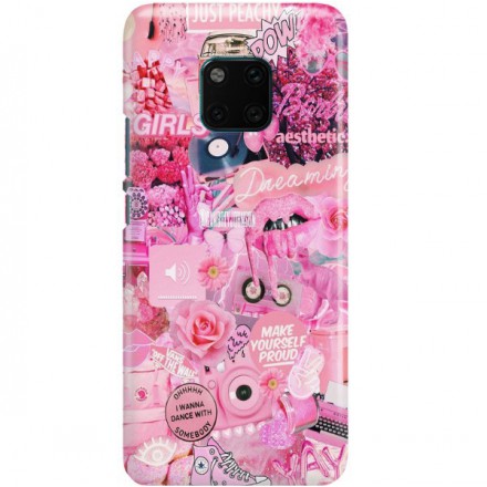 ETUI CLEAR NA TELEFON HUAWEI MATE 20 PRO ALL PINK