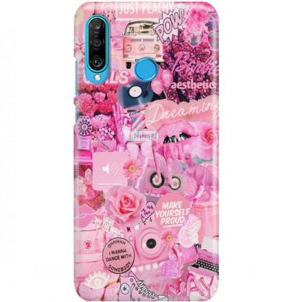 ETUI CLEAR NA TELEFON HUAWEI P30 LITE ALL PINK