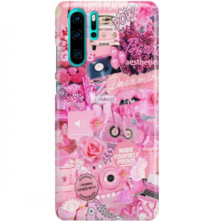 ETUI CLEAR NA TELEFON HUAWEI P30 PRO ALL PINK