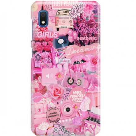 ETUI CLEAR NA TELEFON SAMSUNG GALAXY A10 ALL PINK