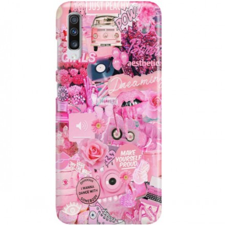 ETUI CLEAR NA TELEFON SAMSUNG GALAXY A70 ALL PINK