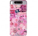 ETUI CLEAR NA TELEFON SAMSUNG GALAXY A80 ALL PINK