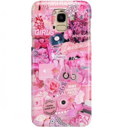 ETUI CLEAR NA TELEFON SAMSUNG GALAXY J6 2018 ALL PINK