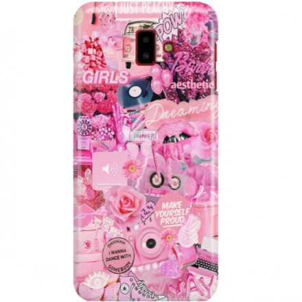 ETUI CLEAR NA TELEFON SAMSUNG GALAXY J6 PLUS 2018 ALL PINK