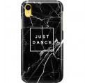 ETUI CLEAR NA TELEFON APPLE IPHONE XR BLACK MARBLE