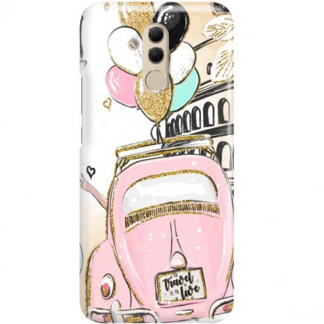 ETUI CLEAR NA TELEFON HUAWEI MATE 20 LITE CRAZY TRAVEL