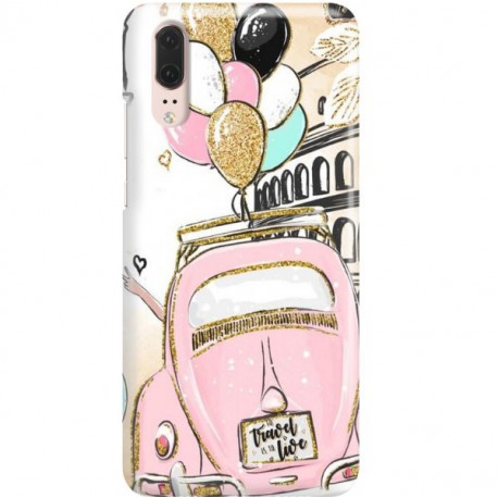 ETUI CLEAR NA TELEFON HUAWEI P20 CRAZY TRAVEL