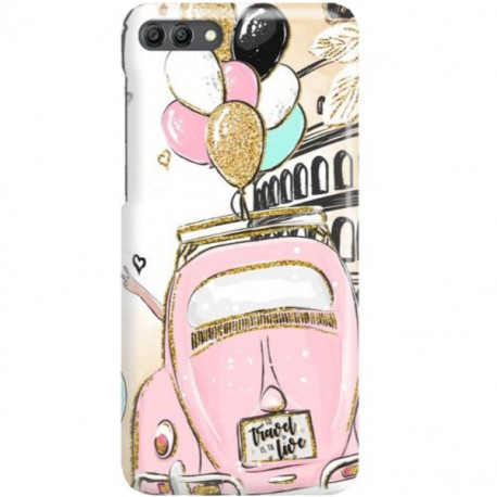 ETUI CLEAR NA TELEFON HUAWEI Y9 2018 CRAZY TRAVEL