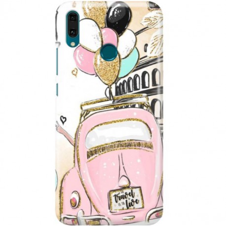 ETUI CLEAR NA TELEFON HUAWEI Y9 2019 CRAZY TRAVEL