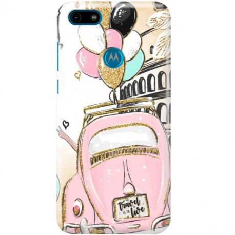 ETUI CLEAR NA TELEFON MOTOROLA MOTO E6 PLAY CRAZY TRAVEL