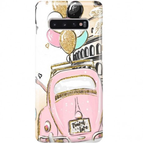 ETUI CLEAR NA TELEFON SAMSUNG GALAXY S10 PLUS CRAZY TRAVEL