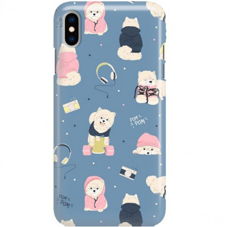 ETUI CLEAR NA TELEFON APPLE IPHONE X / XS CUTE DOGS 1