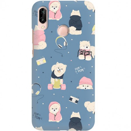 ETUI CLEAR NA TELEFON HUAWEI P20 LITE CUTE DOGS 1