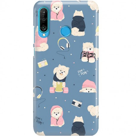ETUI CLEAR NA TELEFON HUAWEI P30 LITE CUTE DOGS 1