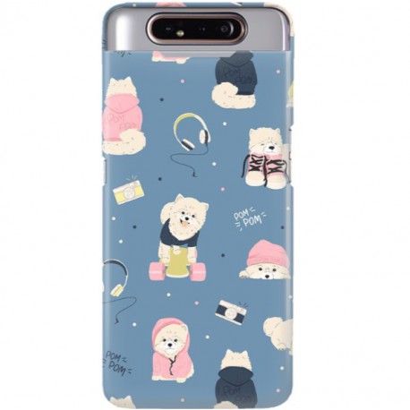 ETUI CLEAR NA TELEFON SAMSUNG GALAXY A80 CUTE DOGS 1