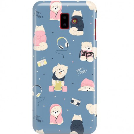 ETUI CLEAR NA TELEFON SAMSUNG GALAXY J6 PLUS 2018 CUTE DOGS 1