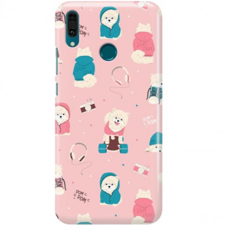ETUI CLEAR NA TELEFON HUAWEI Y9 2019 CUTE DOGS 2