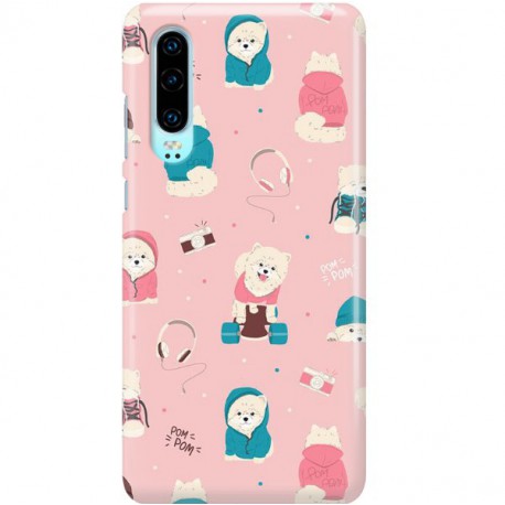 ETUI CLEAR NA TELEFON HUAWEI P30 CUTE DOGS 2