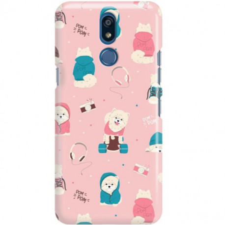 ETUI CLEAR NA TELEFON LG K40 CUTE DOGS 2