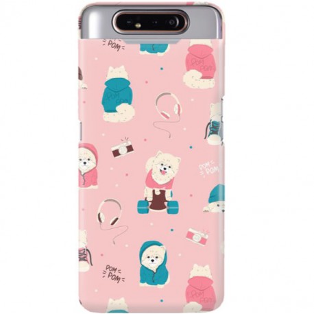 ETUI CLEAR NA TELEFON SAMSUNG GALAXY A80 CUTE DOGS 2