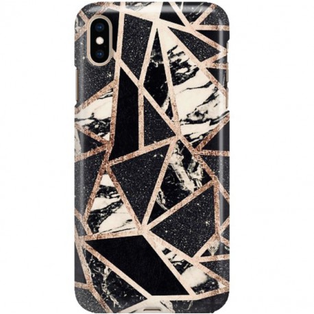 ETUI CLEAR NA TELEFON APPLE IPHONE XS MAX CZARNY MARMUR