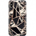 ETUI CLEAR NA TELEFON APPLE IPHONE XS MAX CZARNY MARMUR