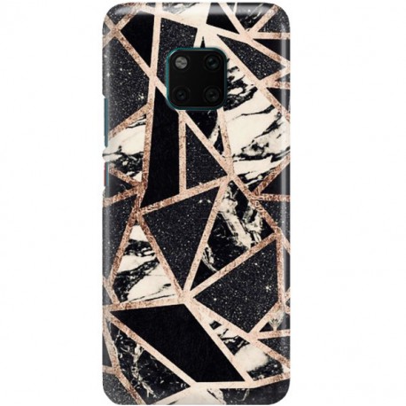 ETUI CLEAR NA TELEFON HUAWEI MATE 20 PRO CZARNY MARMUR