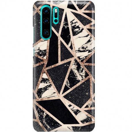 ETUI CLEAR NA TELEFON HUAWEI P30 PRO CZARNY MARMUR