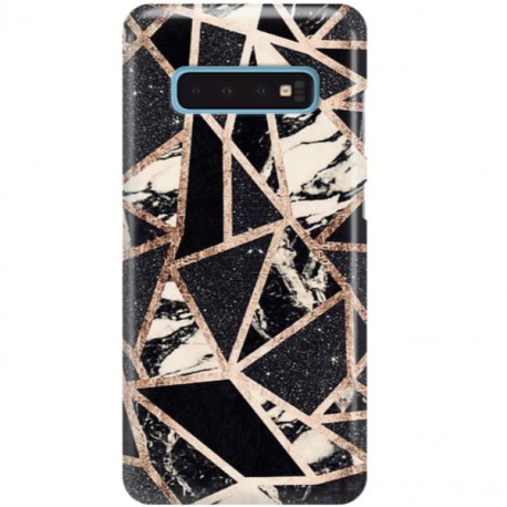 ETUI CLEAR NA TELEFON SAMSUNG GALAXY S10 CZARNY MARMUR