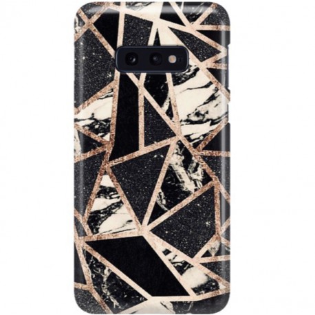 ETUI CLEAR NA TELEFON SAMSUNG GALAXY S10E CZARNY MARMUR