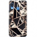 ETUI CLEAR NA TELEFON SAMSUNG GALAXY A40 CZARNY MARMUR