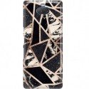 ETUI CLEAR NA TELEFON SONY XPERIA 10 CZARNY MARMUR