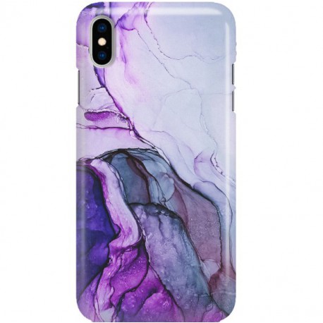 ETUI CLEAR NA TELEFON APPLE IPHONE X / XS FIOLETOWY MARMUREK