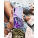 ETUI CLEAR NA TELEFON APPLE IPHONE X / XS FIOLETOWY MARMUREK