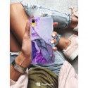 ETUI CLEAR NA TELEFON APPLE IPHONE XR FIOLETOWY MARMUREK