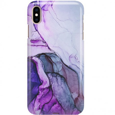 ETUI CLEAR NA TELEFON APPLE IPHONE XS MAX FIOLETOWY MARMUREK