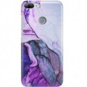 ETUI CLEAR NA TELEFON HUAWEI HONOR 9 LITE FIOLETOWY MARMUREK