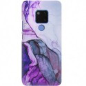 ETUI CLEAR NA TELEFON HUAWEI MATE 20 FIOLETOWY MARMUREK